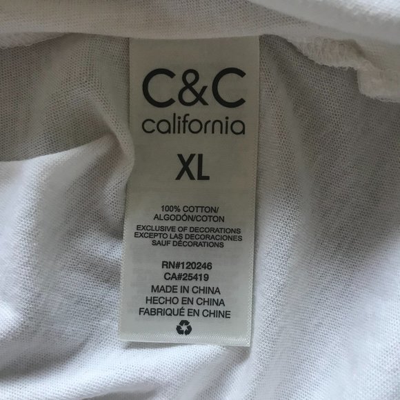 C&C California Cotton T-Shirt (NWT) - Picture 11 of 12
